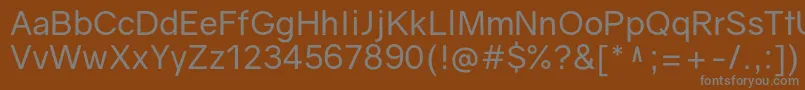 Шрифт GravityRegular – серые шрифты на коричневом фоне