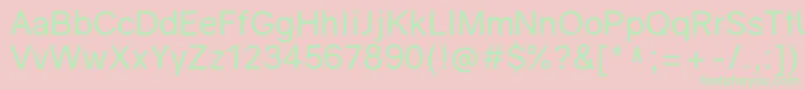 GravityRegular Font – Green Fonts on Pink Background