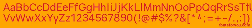 GravityRegular Font – Red Fonts on Orange Background