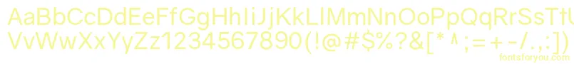 GravityRegular Font – Yellow Fonts on White Background