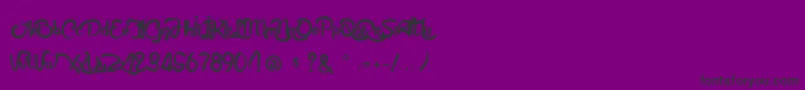 AnabelleScript-Schriftart – Schwarze Schriften auf violettem Hintergrund