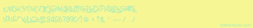Lisätietoja AnabelleScript-fontista AnabelleScript-fontti – vihreät fontit keltaisella taustalla