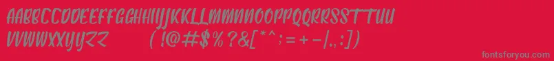 Шрифт AntebrasDemo – серые шрифты на красном фоне