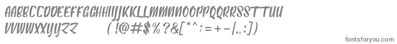 AntebrasDemo-fontti – harmaat kirjasimet valkoisella taustalla