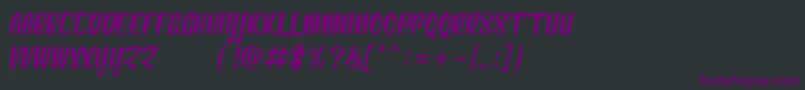 フォントAntebrasDemo – 黒い背景に紫のフォント