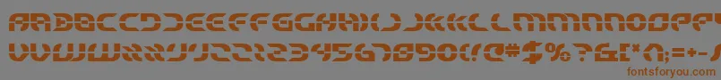 Starfighter ffy Font – Brown Fonts on Gray Background