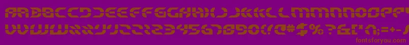 Starfighter ffy Font – Brown Fonts on Purple Background