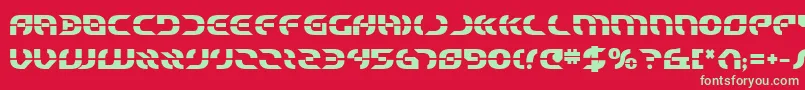 フォントStarfighter ffy – 赤い背景に緑の文字