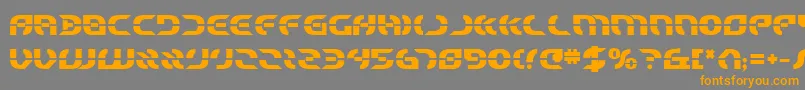 Starfighter ffy Font – Orange Fonts on Gray Background