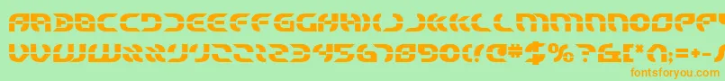 Starfighter ffy Font – Orange Fonts on Green Background