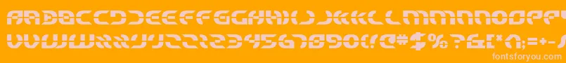 Starfighter ffy Font – Pink Fonts on Orange Background