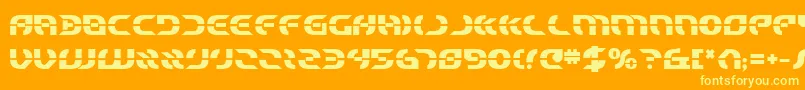 Starfighter ffy Font – Yellow Fonts on Orange Background