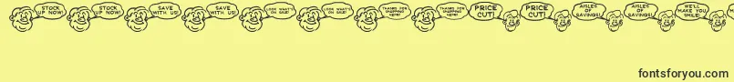 Więcej informacji o czcionce SalesHelpJl Czcionka SalesHelpJl – czarne czcionki na żółtym tle
