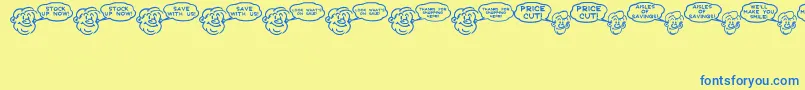 Подробнее о шрифте SalesHelpJl Шрифт SalesHelpJl – синие шрифты на жёлтом фоне