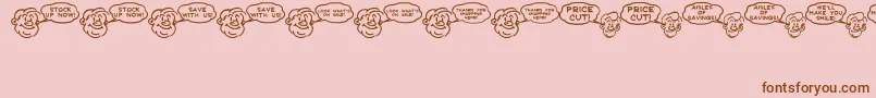 Подробнее о шрифте SalesHelpJl Шрифт SalesHelpJl – коричневые шрифты на розовом фоне