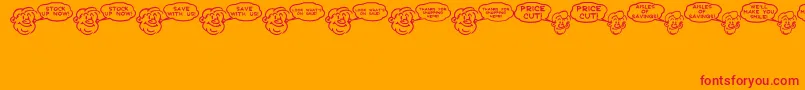 SalesHelpJl Font – Red Fonts on Orange Background