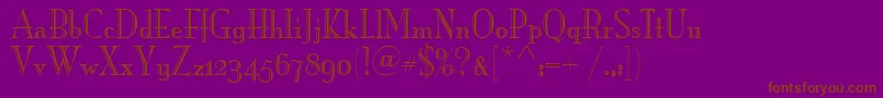 MonaLisaRecutOsItcTt Font – Brown Fonts on Purple Background