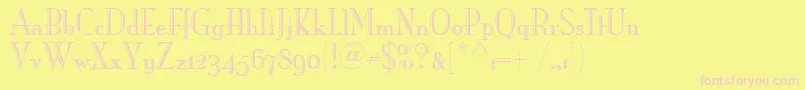 MonaLisaRecutOsItcTt Font – Pink Fonts on Yellow Background