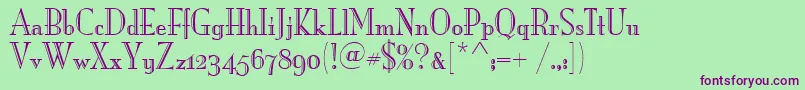 MonaLisaRecutOsItcTt Font – Purple Fonts on Green Background