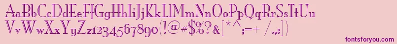 MonaLisaRecutOsItcTt Font – Purple Fonts on Pink Background