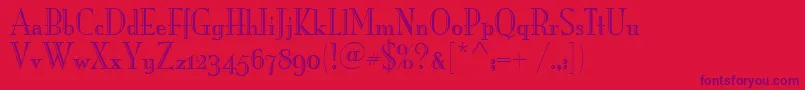 MonaLisaRecutOsItcTt Font – Purple Fonts on Red Background