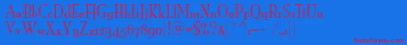 MonaLisaRecutOsItcTt Font – Red Fonts on Blue Background
