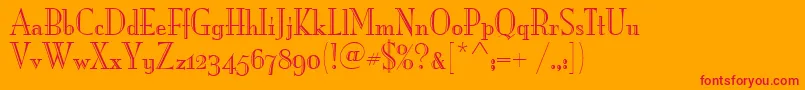 MonaLisaRecutOsItcTt Font – Red Fonts on Orange Background