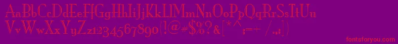 MonaLisaRecutOsItcTt Font – Red Fonts on Purple Background