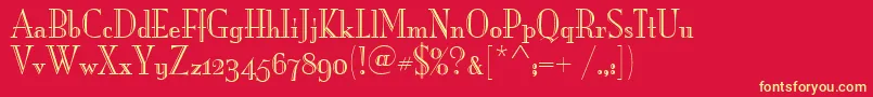 MonaLisaRecutOsItcTt Font – Yellow Fonts on Red Background