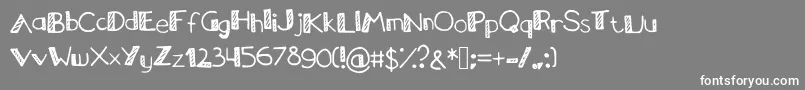 Diagonal Font – White Fonts on Gray Background