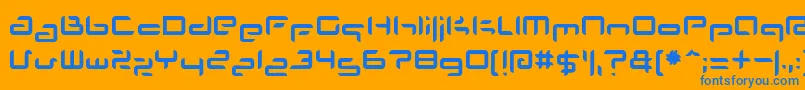 PlanetSpace Font – Blue Fonts on Orange Background