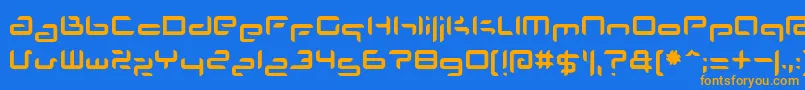 Fonte PlanetSpace – fontes laranjas em um fundo azul