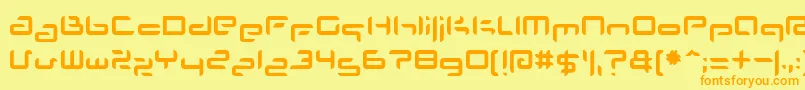 PlanetSpace Font – Orange Fonts on Yellow Background