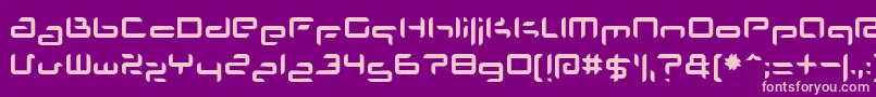 PlanetSpace Font – Pink Fonts on Purple Background