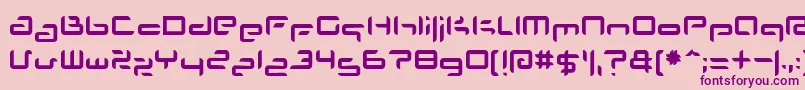 PlanetSpace Font – Purple Fonts on Pink Background