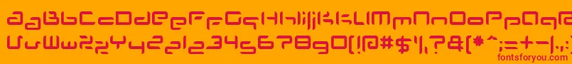 PlanetSpace Font – Red Fonts on Orange Background