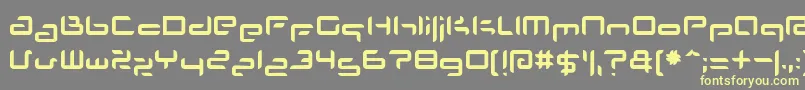 PlanetSpace Font – Yellow Fonts on Gray Background