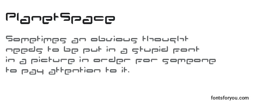Review of the PlanetSpace Font