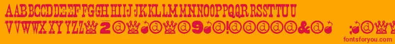 Nashville Font – Red Fonts on Orange Background