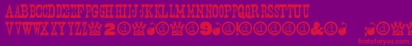 Шрифт Nashville – красные шрифты на фиолетовом фоне