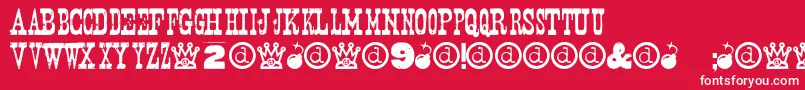 Nashville Font – White Fonts on Red Background
