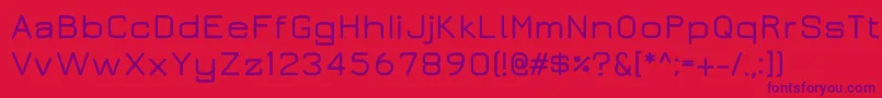 Jurademibold Font – Purple Fonts on Red Background