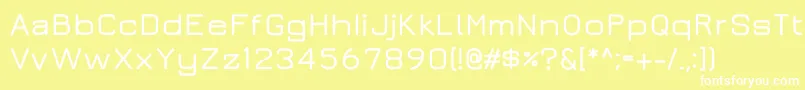 Jurademibold Font – White Fonts on Yellow Background