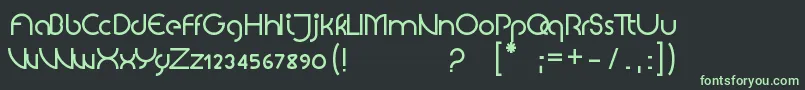 ArcadeFuture-fontti – vihreät fontit mustalla taustalla