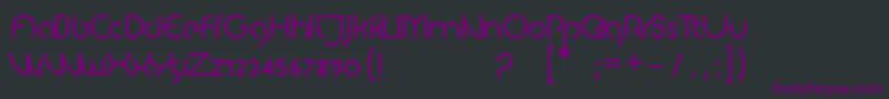 Czcionka ArcadeFuture – fioletowe czcionki na czarnym tle