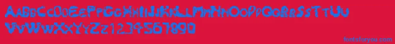 Splash180 Font – Blue Fonts on Red Background