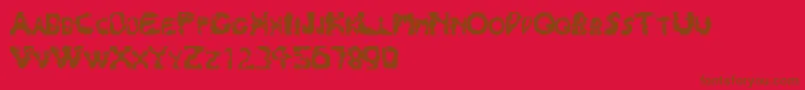 Splash180 Font – Brown Fonts on Red Background