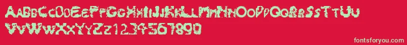 Splash180 Font – Green Fonts on Red Background