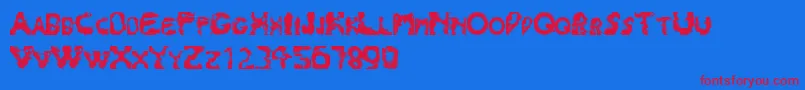 Splash180 Font – Red Fonts on Blue Background