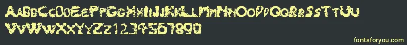 Splash180 Font – Yellow Fonts on Black Background